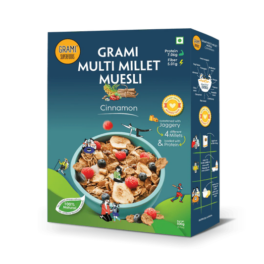 Cinnamon Muesli | High Protein Cereal | Multi Millet Breakfast