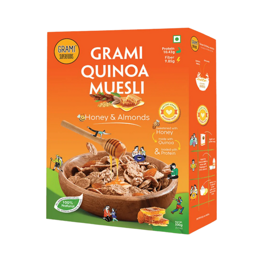 Honey Almond Muesli | Multi Millet Breakfast | High Protein Cereal