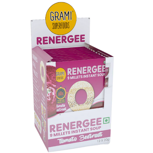 Renergee 9 Millet Instant Tomato Beetroot Soup 20g X 12 Pack