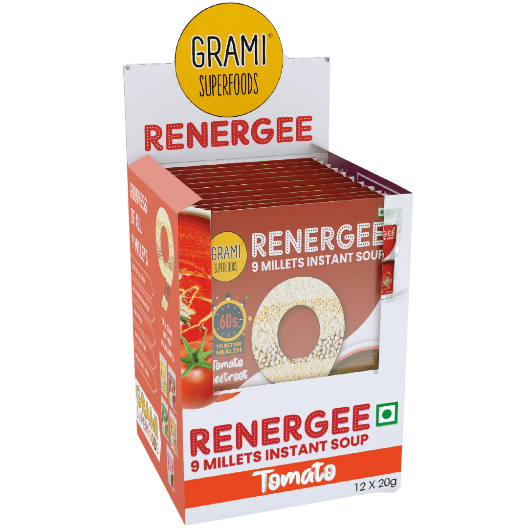 Renergee 9 Millet Instant Tomato Soup  20g X 12 Pack