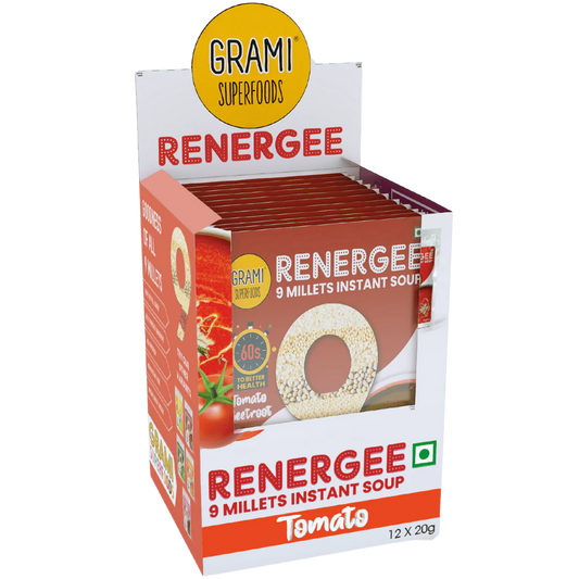 Renergee 9 Millet Instant Tomato Soup  20g X 12 Pack